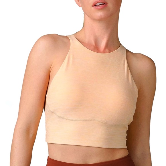 Sorel x prAna Wandering Soul Chalk Yellow & Gold Longline Bralette Sports Bra - Picture 2 of 14